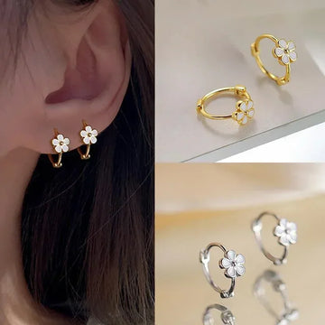 DAIIIBABYYY  -  Korean Sweet and Lovely Daisy Flower Earrings Women's Elegant Delicate Copper Earrings Holiday Party Jewellery Accessories